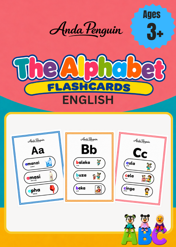 English alphabet flashcards cover