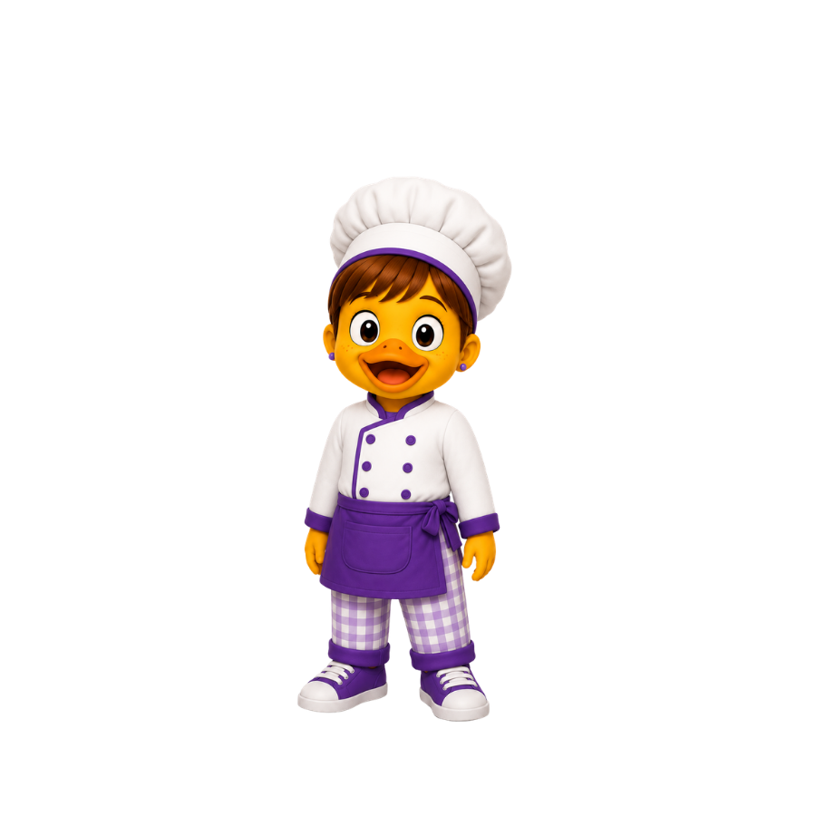 Sinobia dressed as a chef